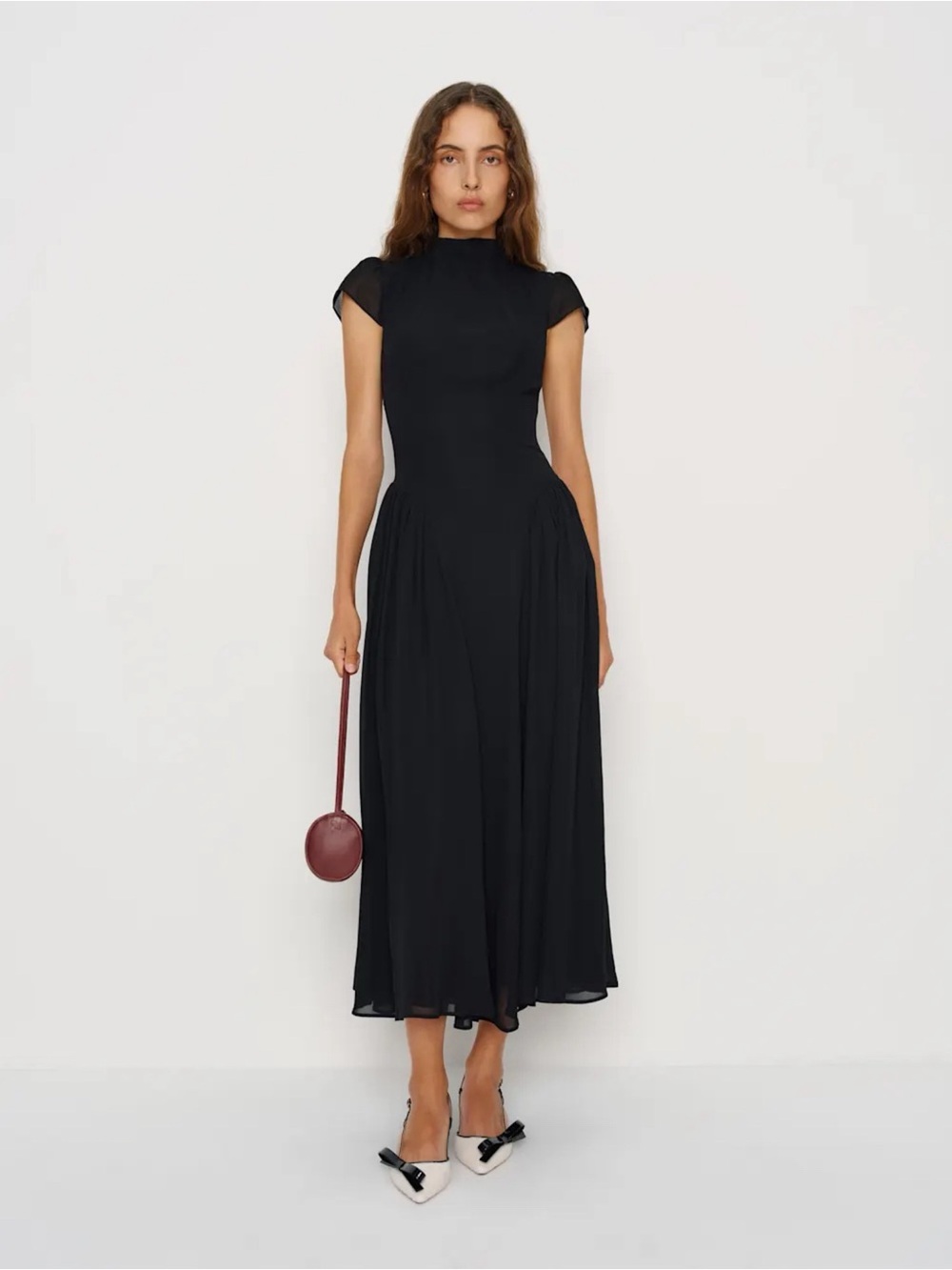 REFORMATION Maven Dress in Black 8